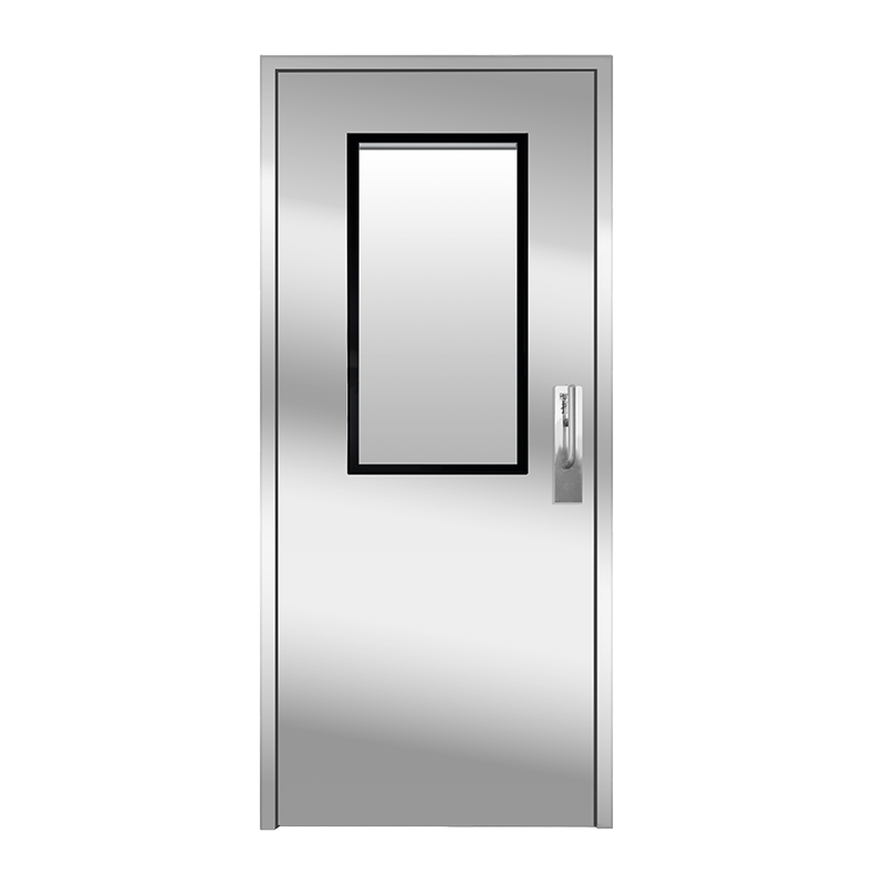 Puhdas ovi ruostumattomasta teräksestä